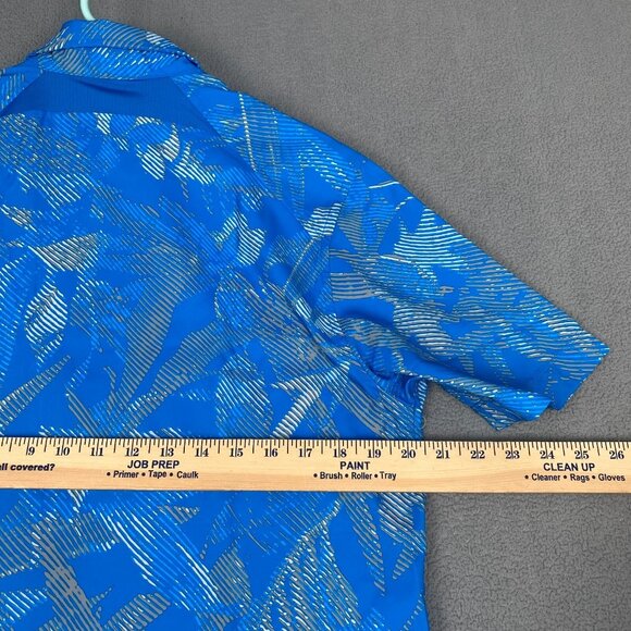 Under‎ Armour Men's Medium UA Dockside Short Sleeve Shirt Blue Tropical 1376577 - Picture 5 of 13